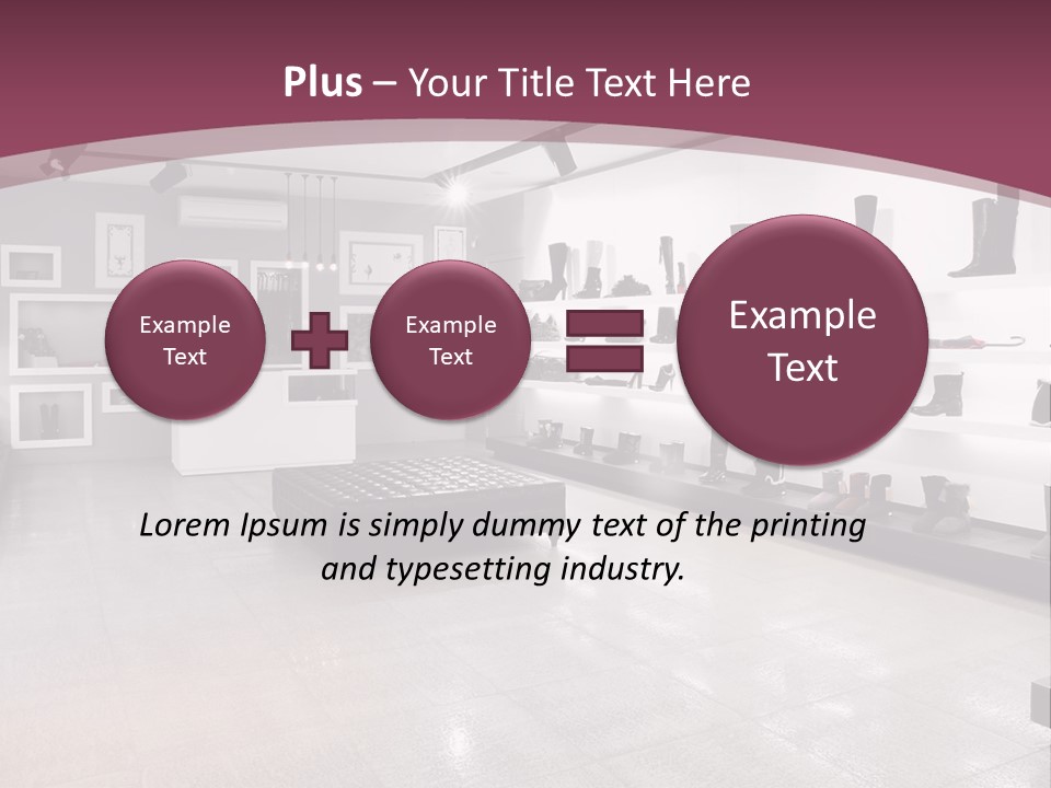 A Shoe Store With Lots Of Shoes On Display PowerPoint Template