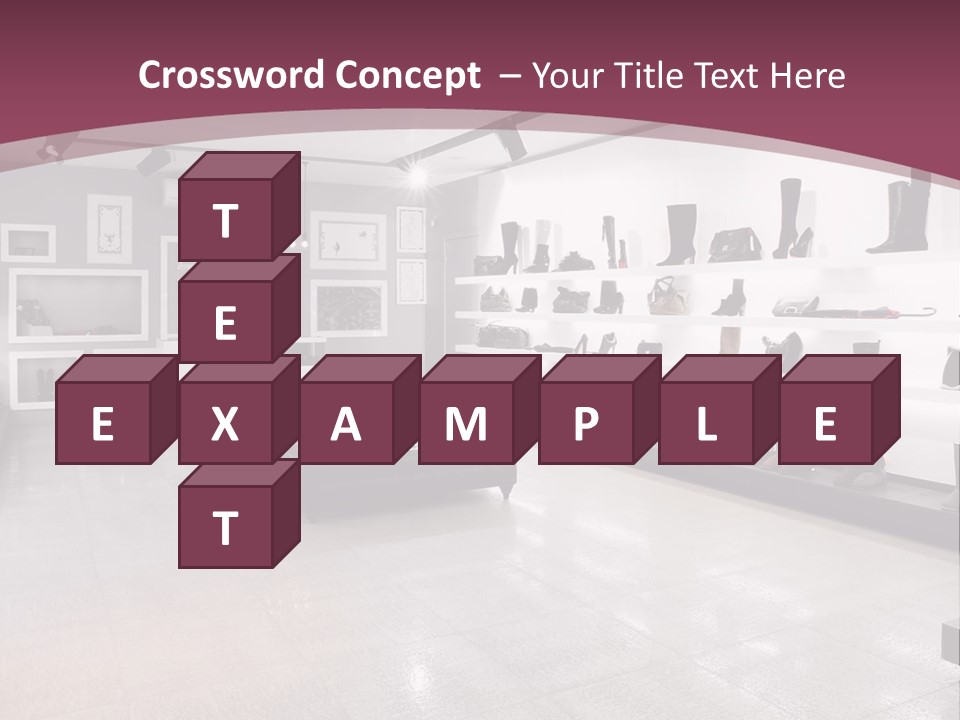 A Shoe Store With Lots Of Shoes On Display PowerPoint Template
