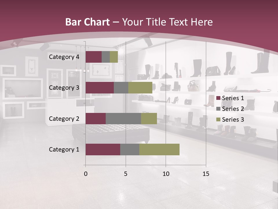 A Shoe Store With Lots Of Shoes On Display PowerPoint Template