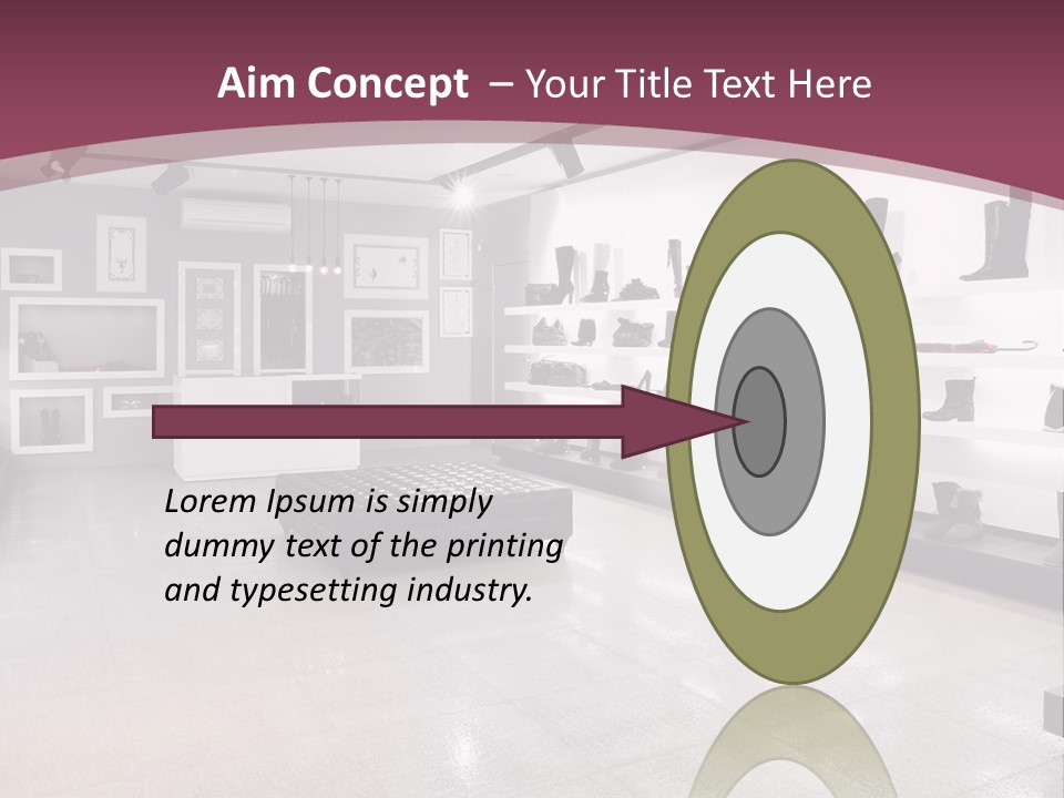 A Shoe Store With Lots Of Shoes On Display PowerPoint Template