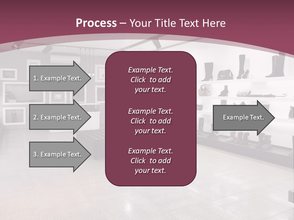 A Shoe Store With Lots Of Shoes On Display PowerPoint Template
