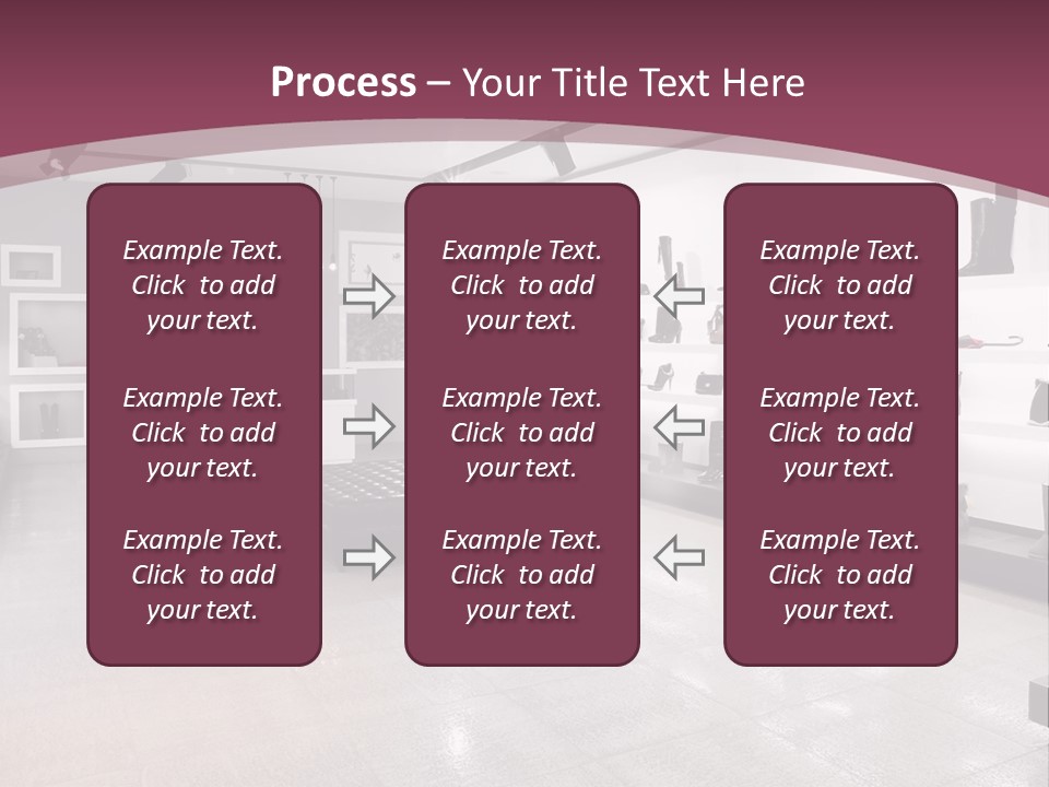 A Shoe Store With Lots Of Shoes On Display PowerPoint Template