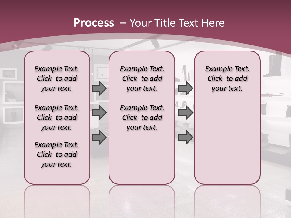 A Shoe Store With Lots Of Shoes On Display PowerPoint Template