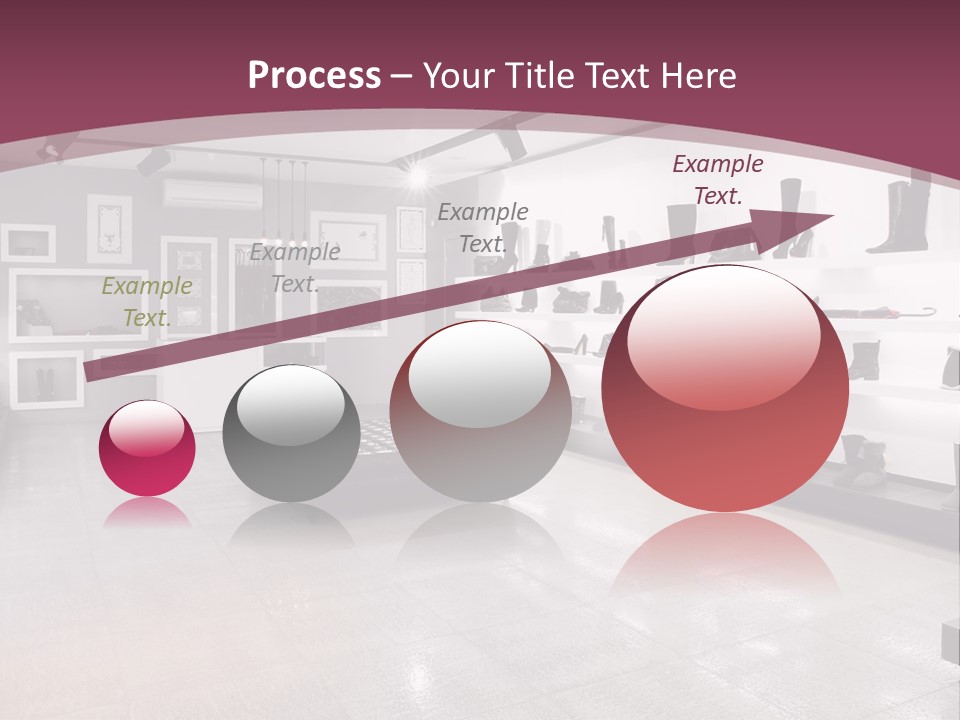 A Shoe Store With Lots Of Shoes On Display PowerPoint Template