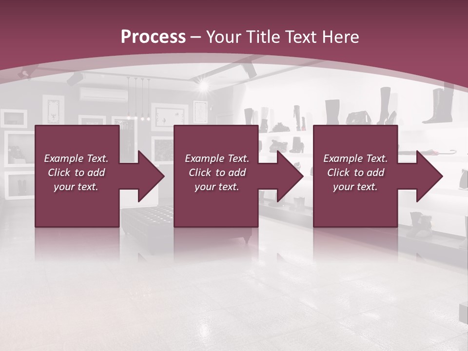A Shoe Store With Lots Of Shoes On Display PowerPoint Template