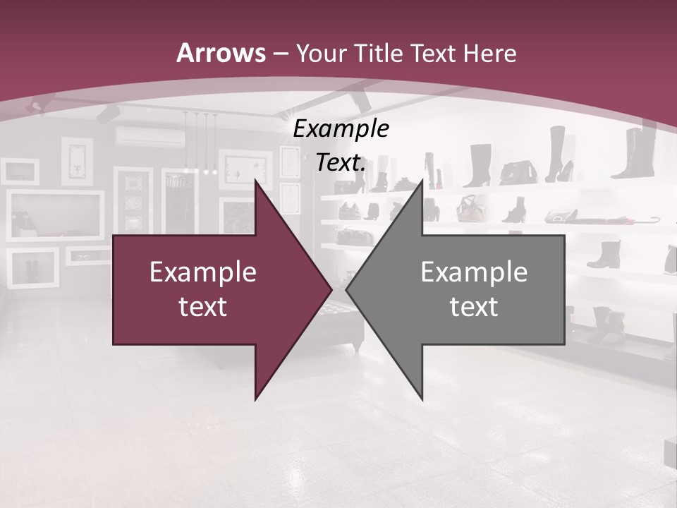 A Shoe Store With Lots Of Shoes On Display PowerPoint Template