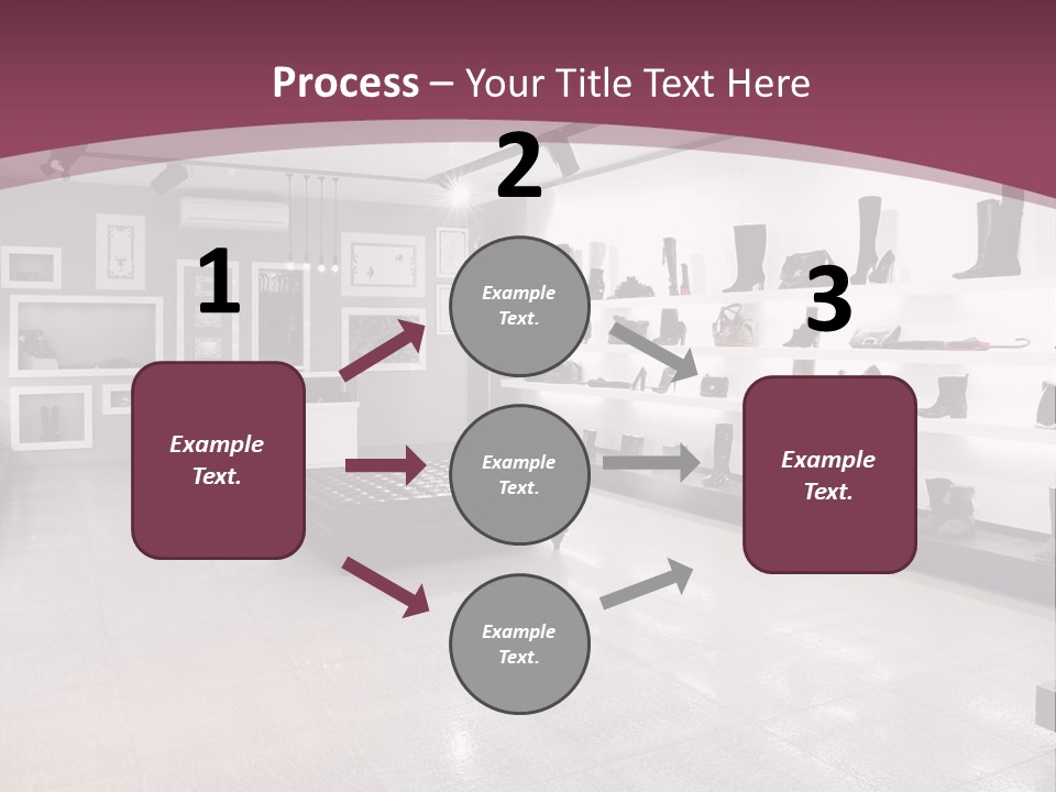A Shoe Store With Lots Of Shoes On Display PowerPoint Template