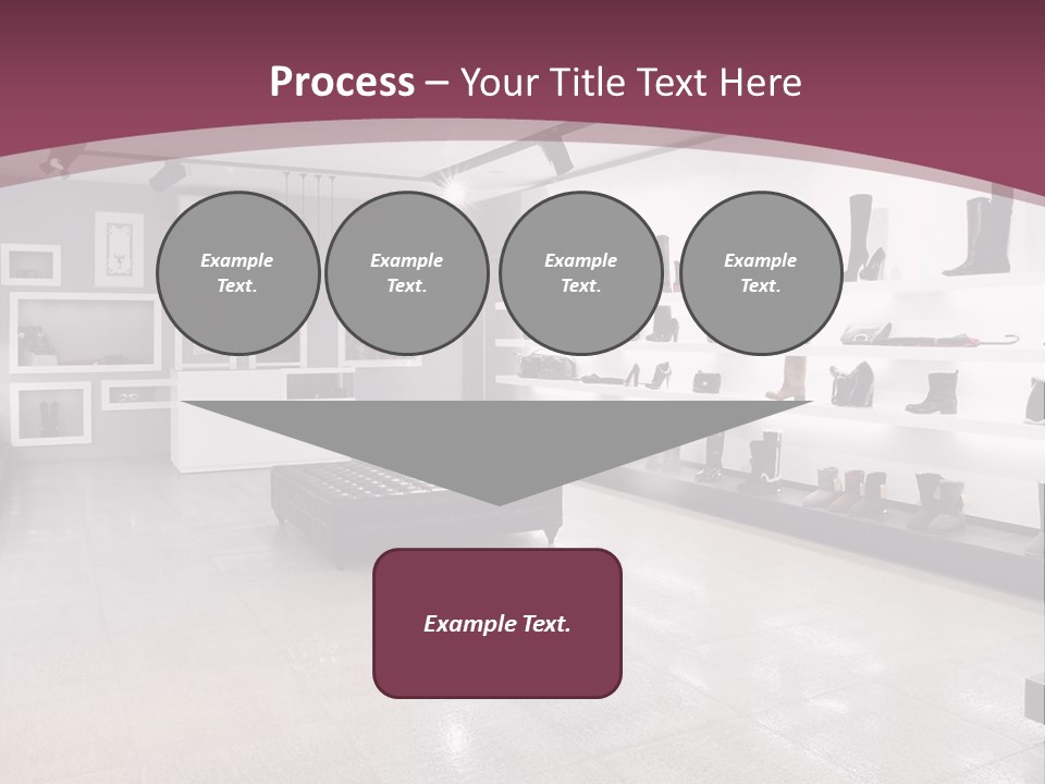 A Shoe Store With Lots Of Shoes On Display PowerPoint Template