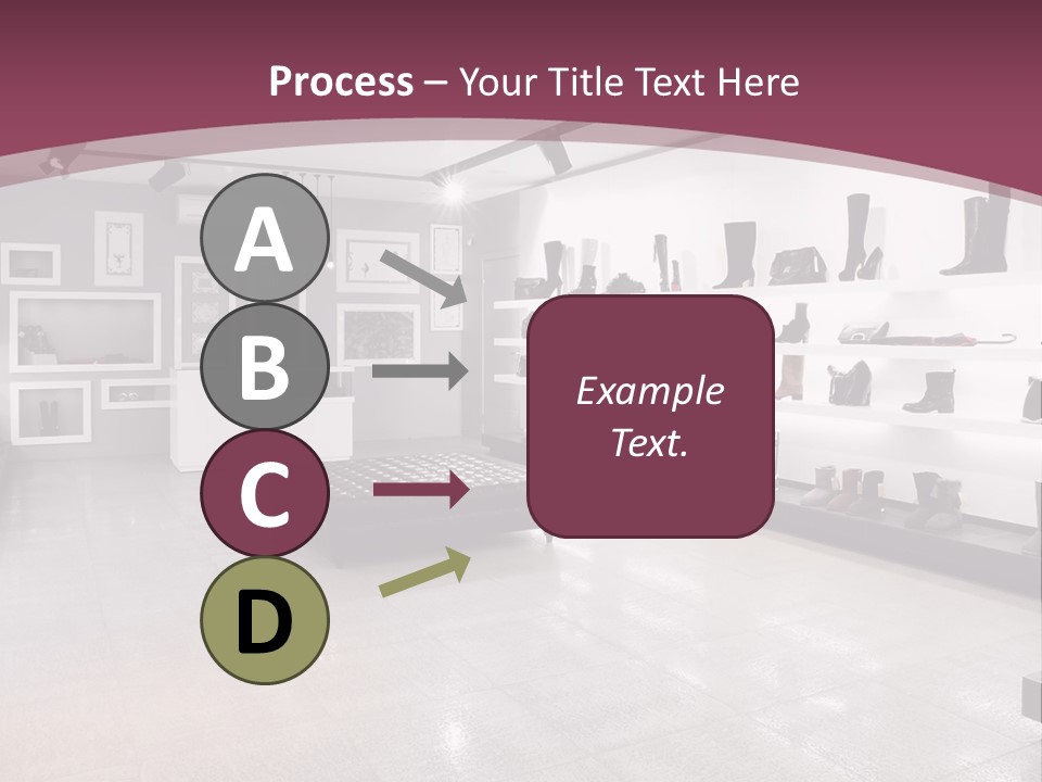 A Shoe Store With Lots Of Shoes On Display PowerPoint Template