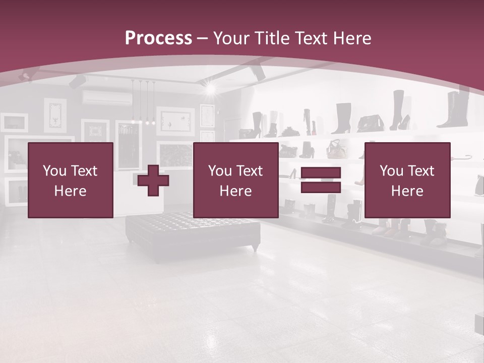 A Shoe Store With Lots Of Shoes On Display PowerPoint Template