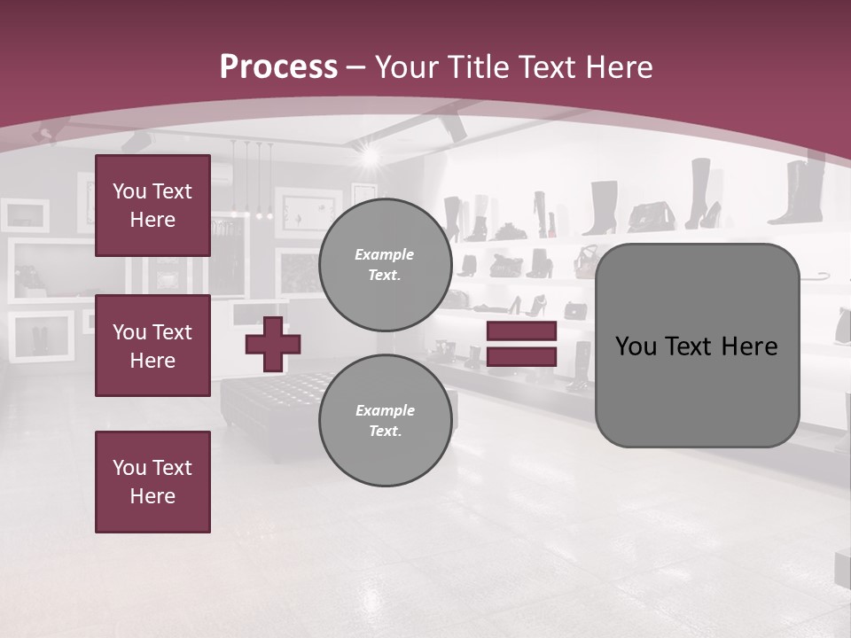 A Shoe Store With Lots Of Shoes On Display PowerPoint Template