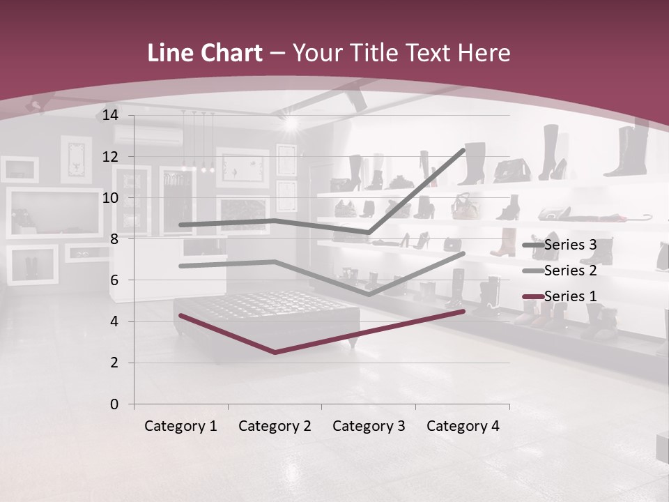 A Shoe Store With Lots Of Shoes On Display PowerPoint Template