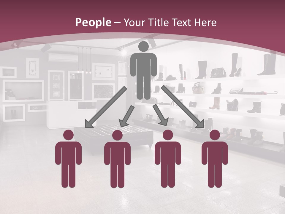 A Shoe Store With Lots Of Shoes On Display PowerPoint Template