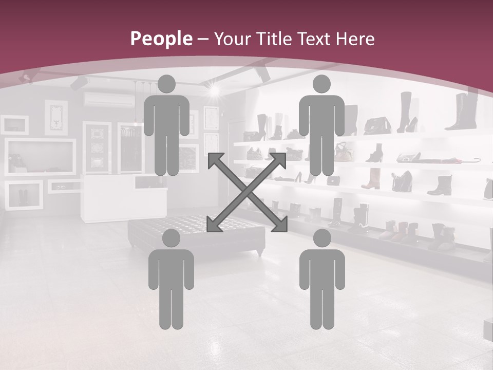 A Shoe Store With Lots Of Shoes On Display PowerPoint Template
