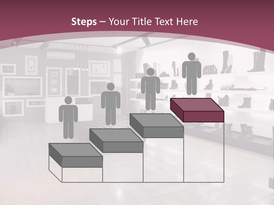 A Shoe Store With Lots Of Shoes On Display PowerPoint Template