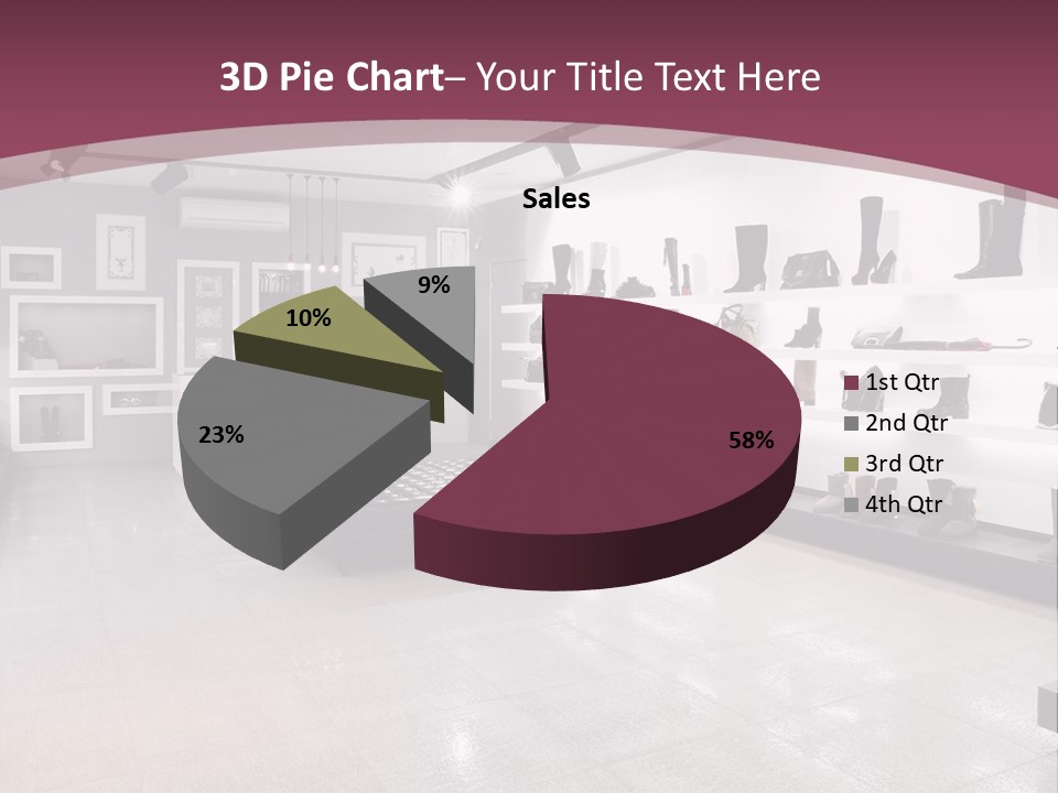 A Shoe Store With Lots Of Shoes On Display PowerPoint Template