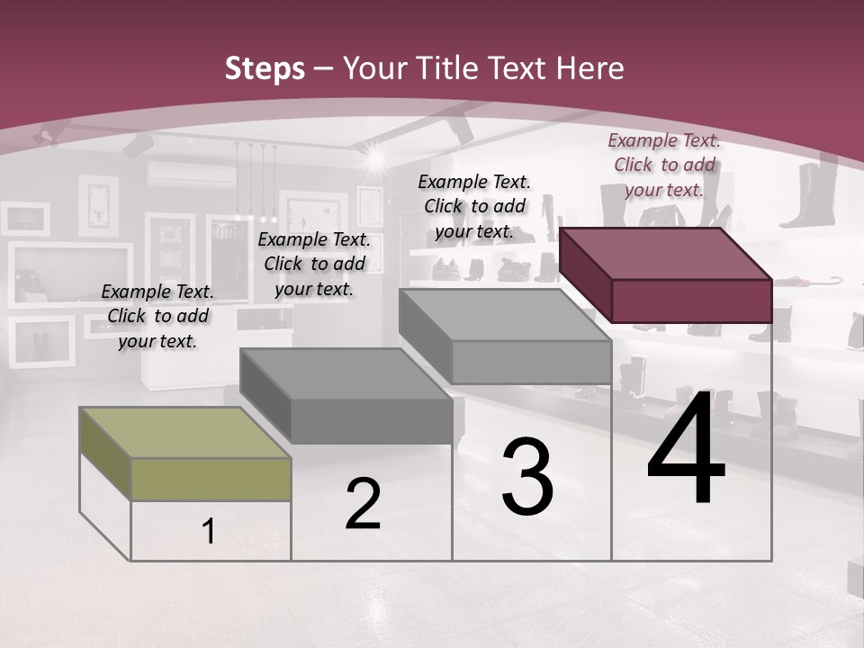 A Shoe Store With Lots Of Shoes On Display PowerPoint Template