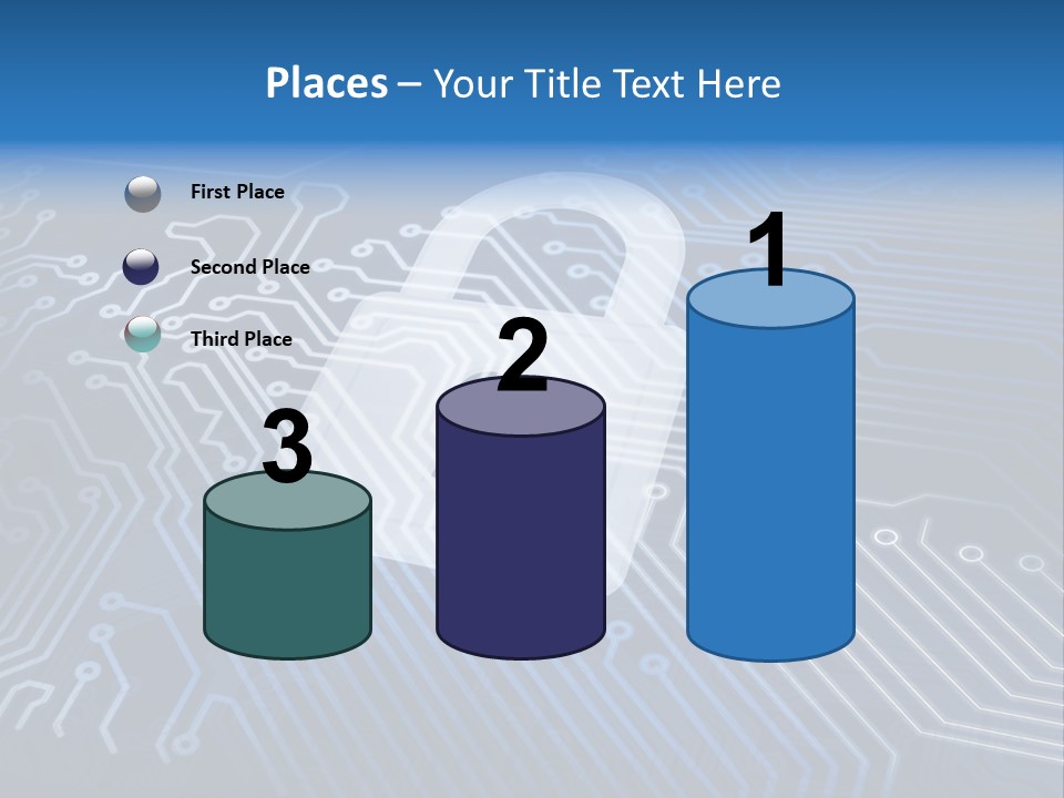 A Padlock On Top Of A Circuit Board PowerPoint Template