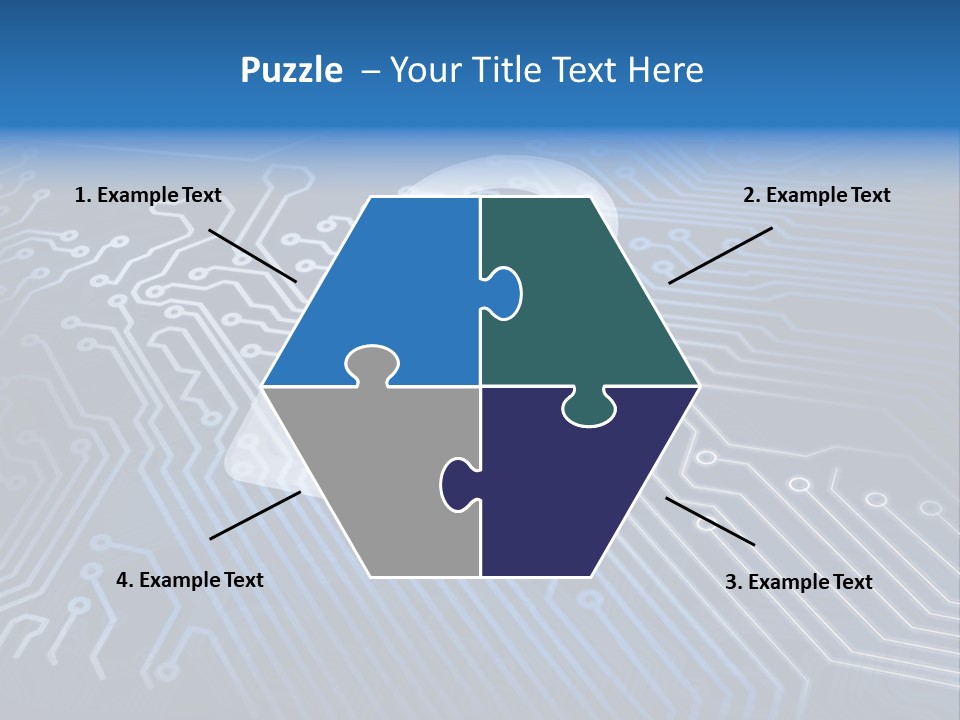 A Padlock On Top Of A Circuit Board PowerPoint Template
