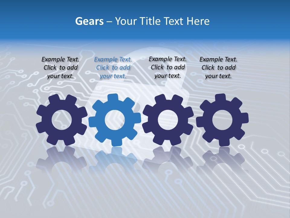 A Padlock On Top Of A Circuit Board PowerPoint Template