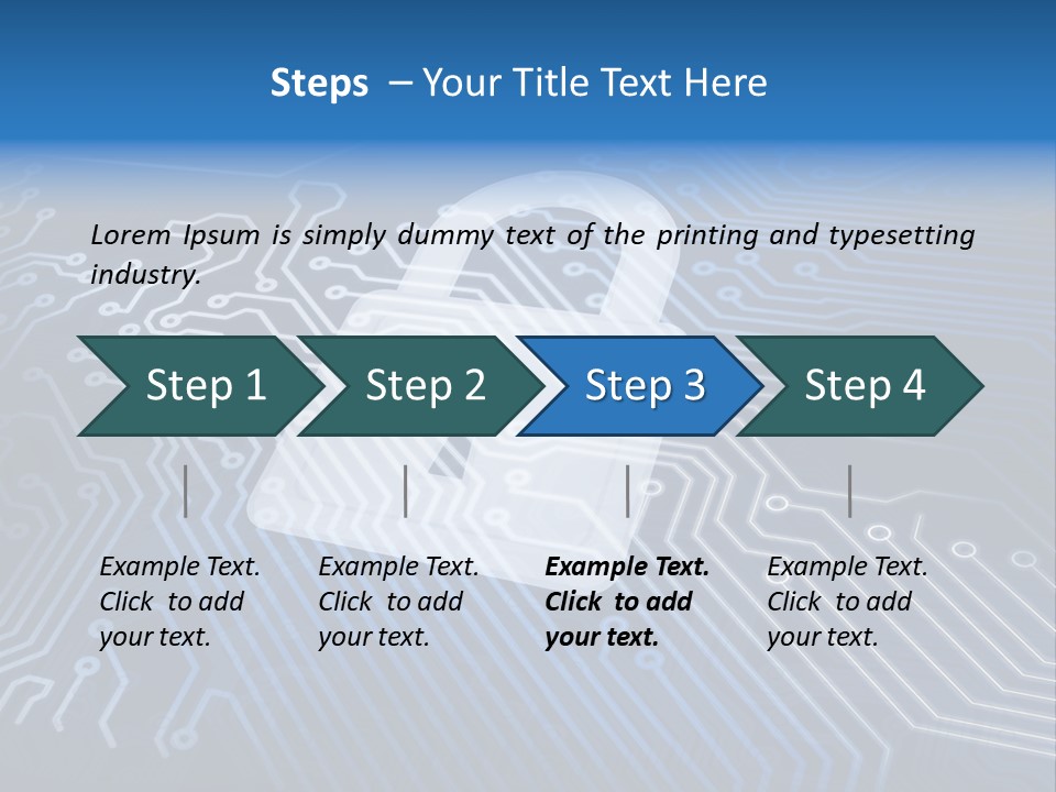 A Padlock On Top Of A Circuit Board PowerPoint Template