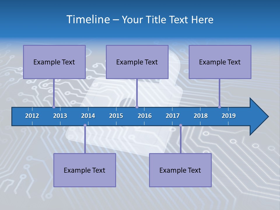 A Padlock On Top Of A Circuit Board PowerPoint Template
