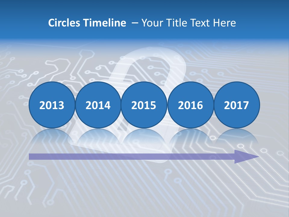 A Padlock On Top Of A Circuit Board PowerPoint Template