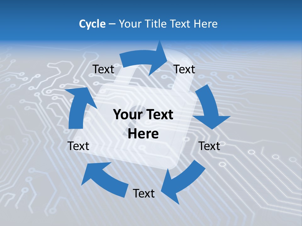 A Padlock On Top Of A Circuit Board PowerPoint Template