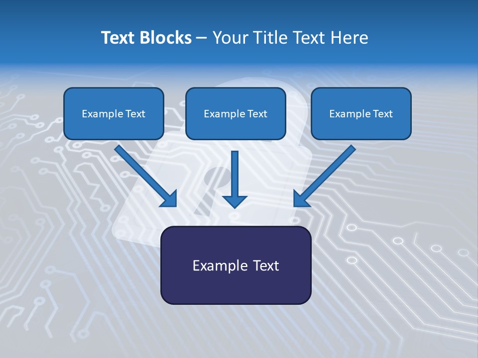 A Padlock On Top Of A Circuit Board PowerPoint Template