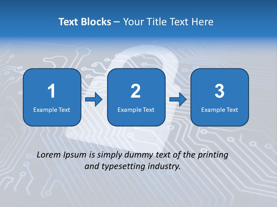A Padlock On Top Of A Circuit Board PowerPoint Template