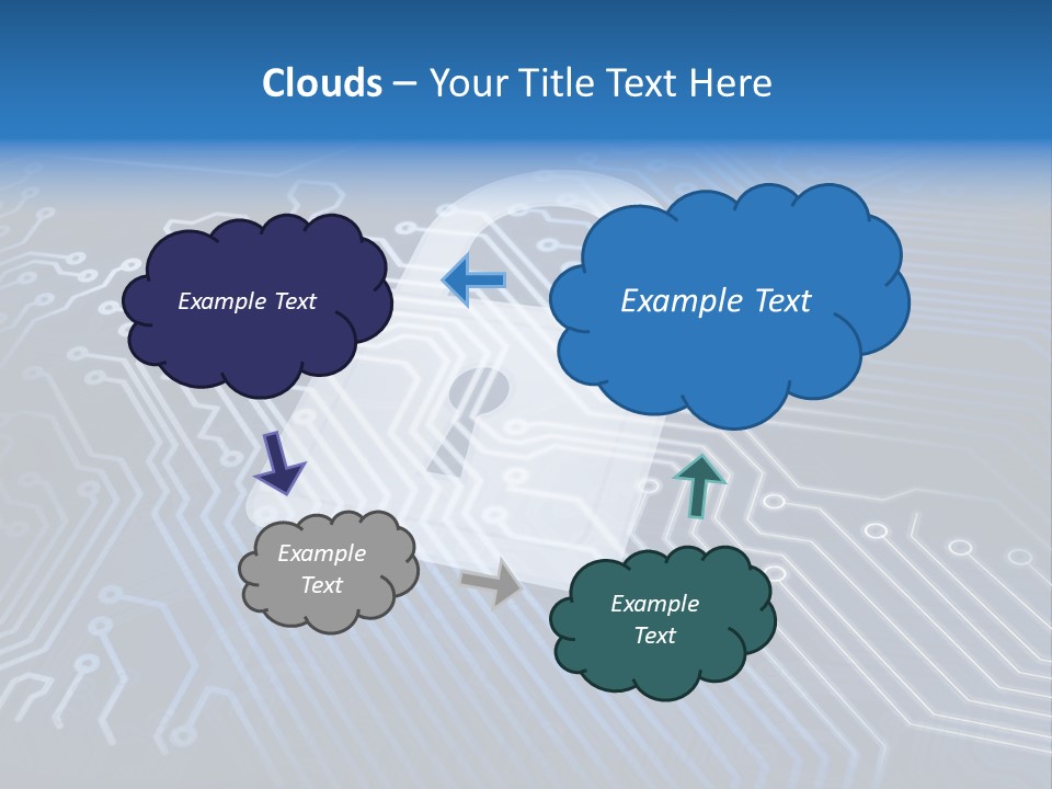 A Padlock On Top Of A Circuit Board PowerPoint Template