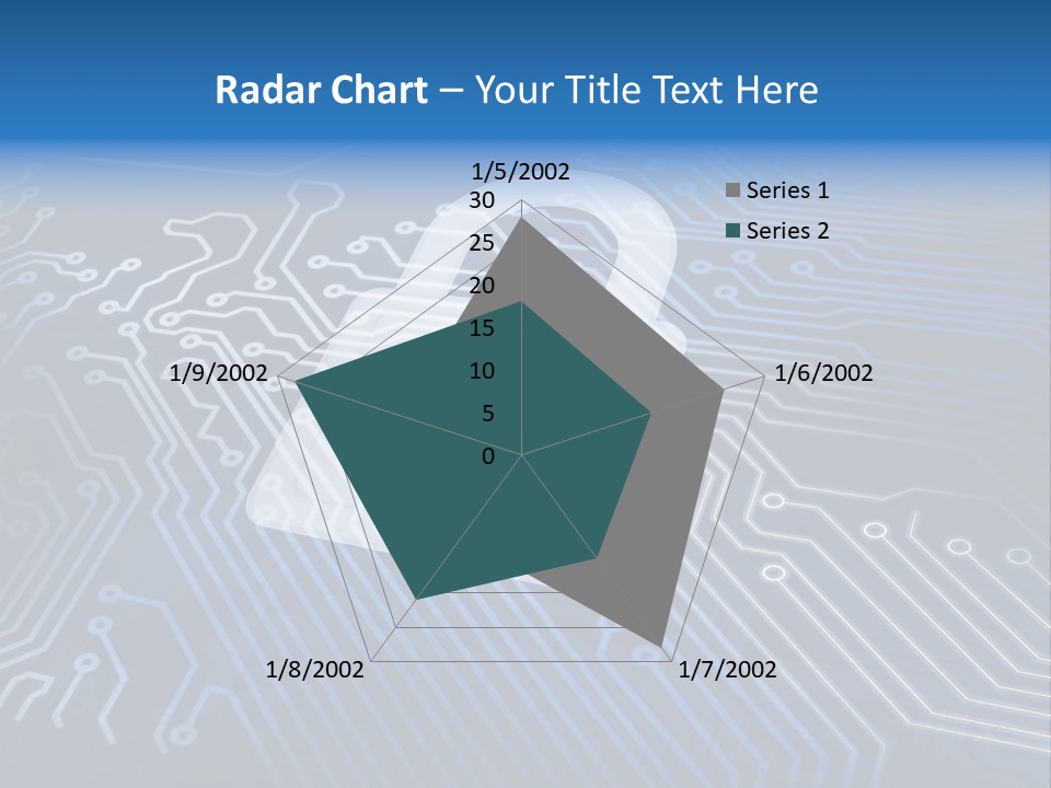A Padlock On Top Of A Circuit Board PowerPoint Template
