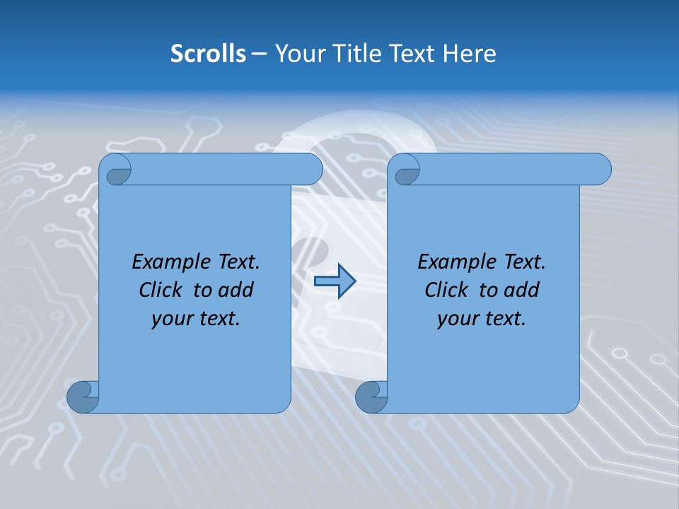 A Padlock On Top Of A Circuit Board PowerPoint Template