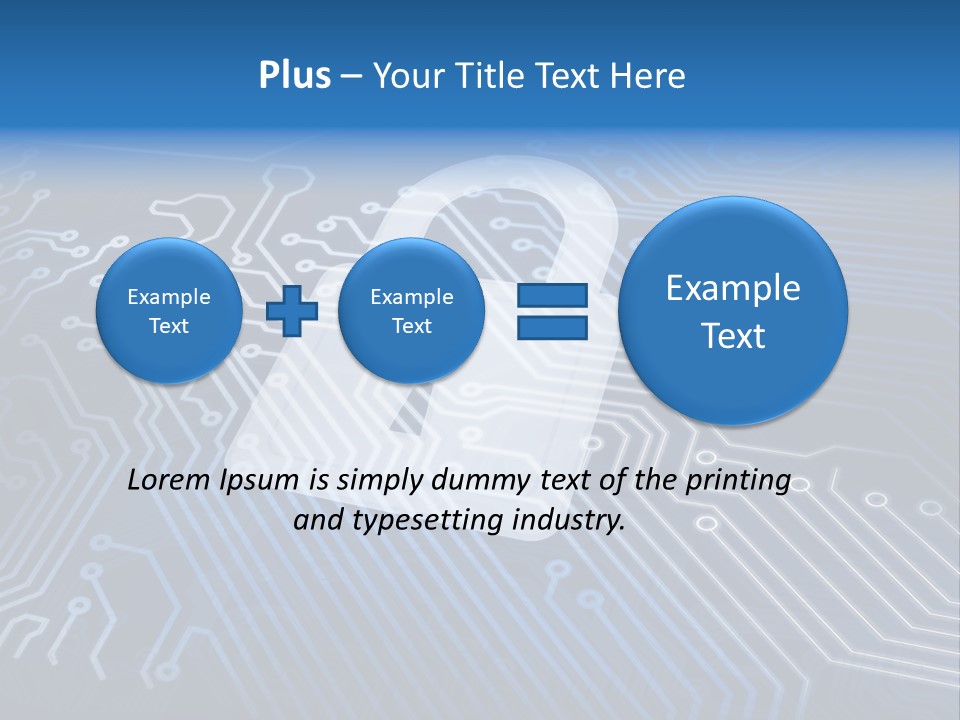 A Padlock On Top Of A Circuit Board PowerPoint Template