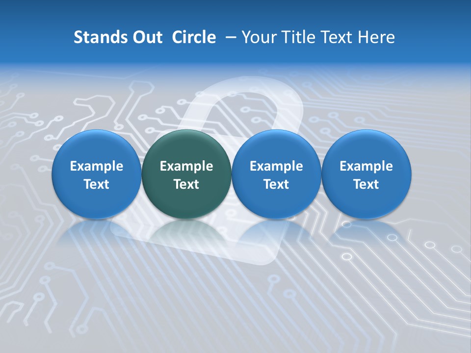 A Padlock On Top Of A Circuit Board PowerPoint Template
