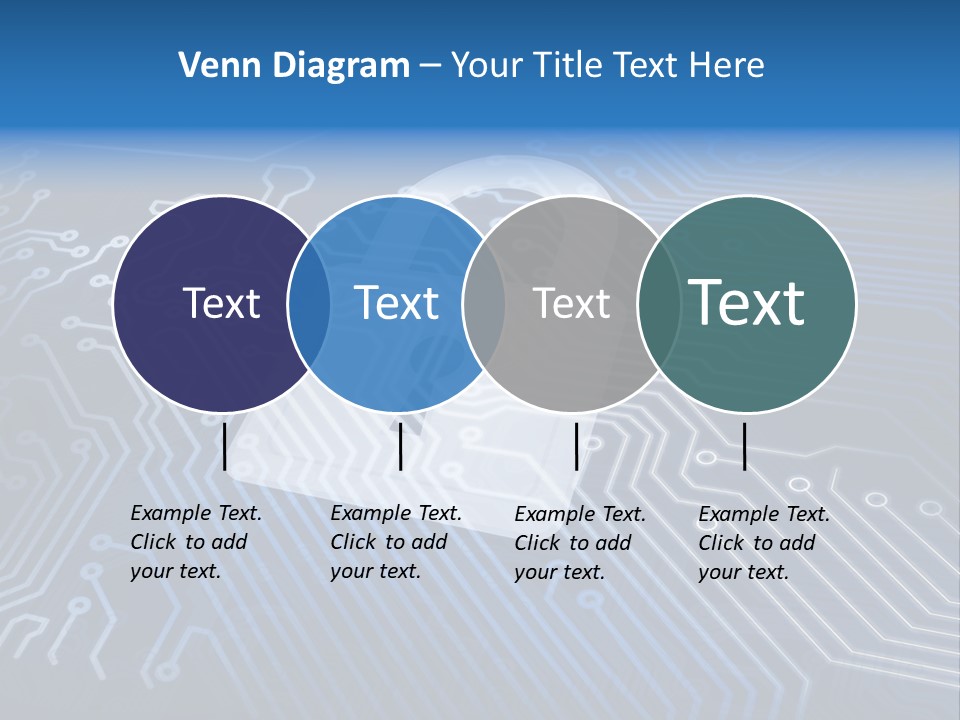 A Padlock On Top Of A Circuit Board PowerPoint Template