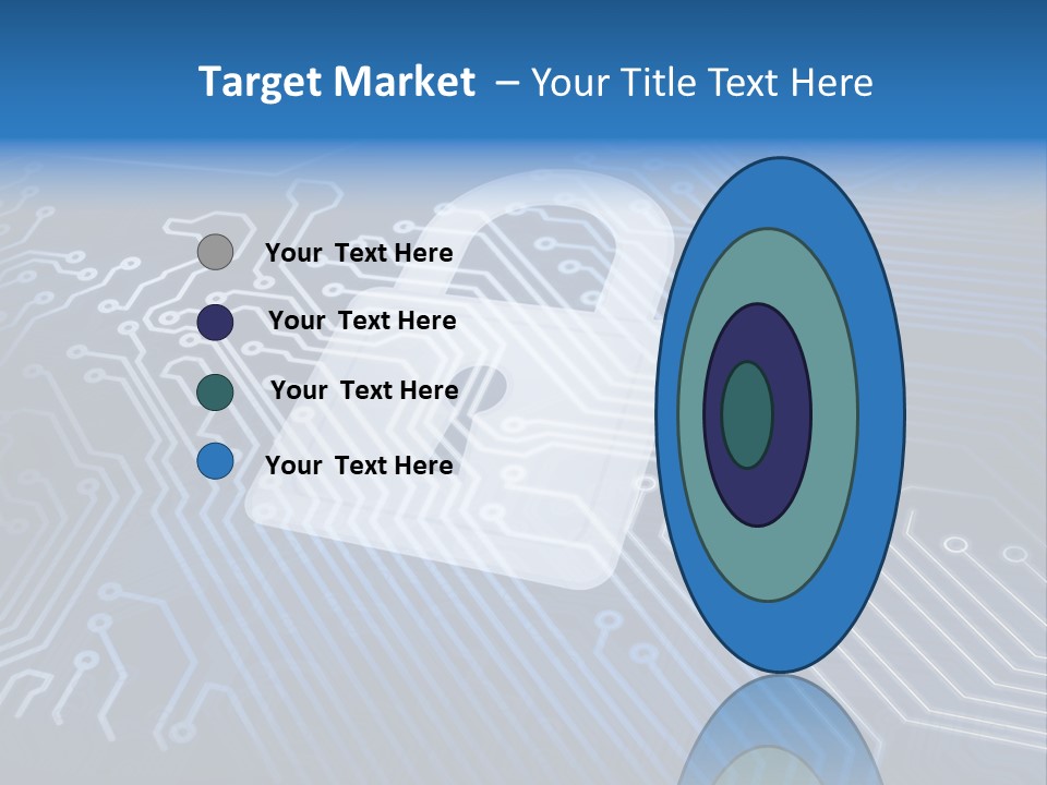 A Padlock On Top Of A Circuit Board PowerPoint Template