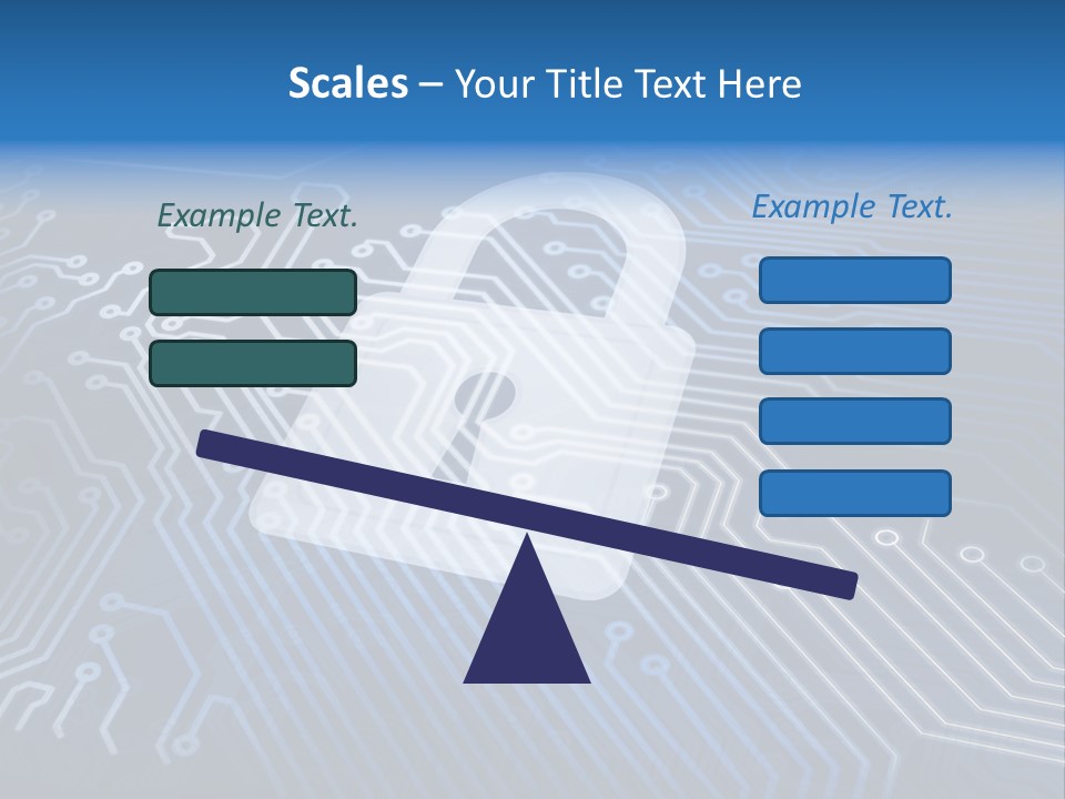 A Padlock On Top Of A Circuit Board PowerPoint Template