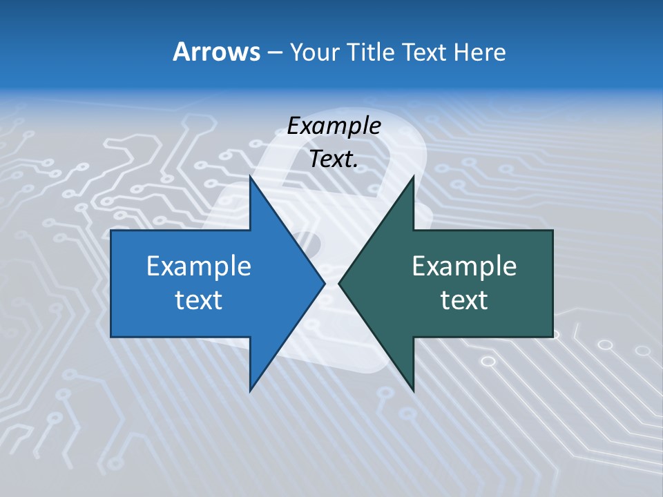 A Padlock On Top Of A Circuit Board PowerPoint Template
