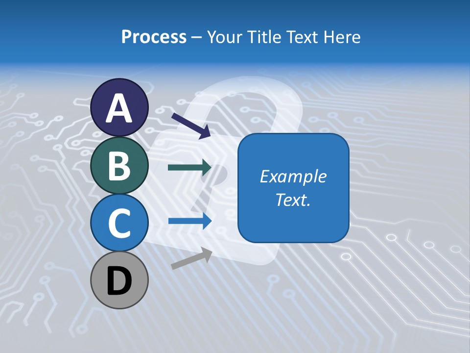 A Padlock On Top Of A Circuit Board PowerPoint Template