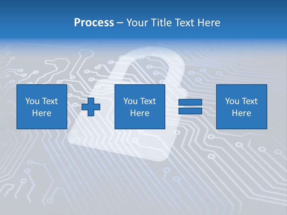 A Padlock On Top Of A Circuit Board PowerPoint Template