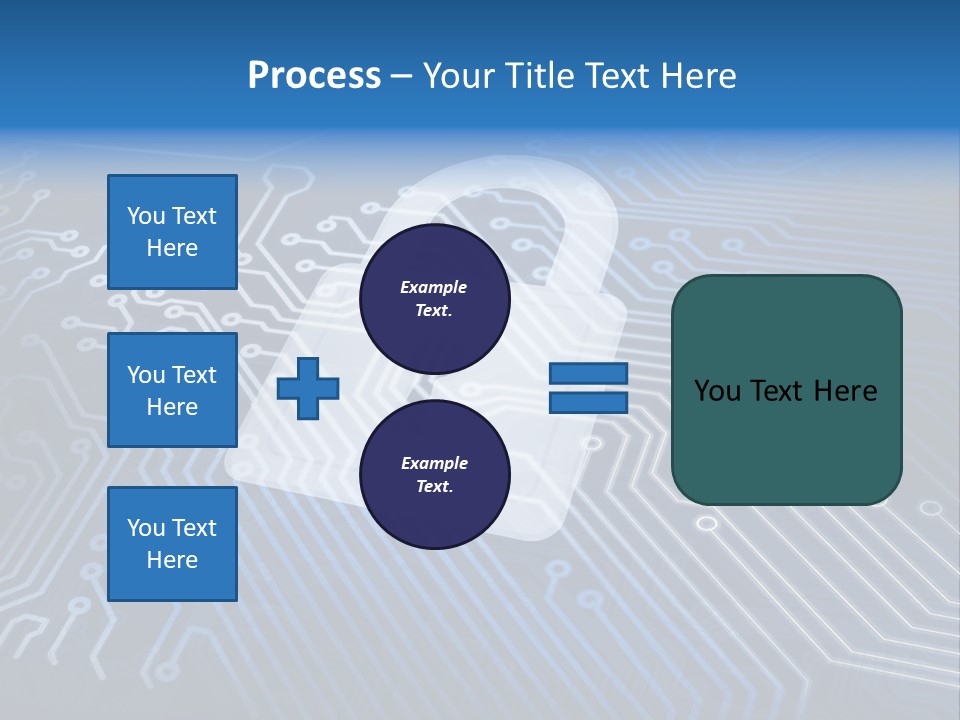 A Padlock On Top Of A Circuit Board PowerPoint Template