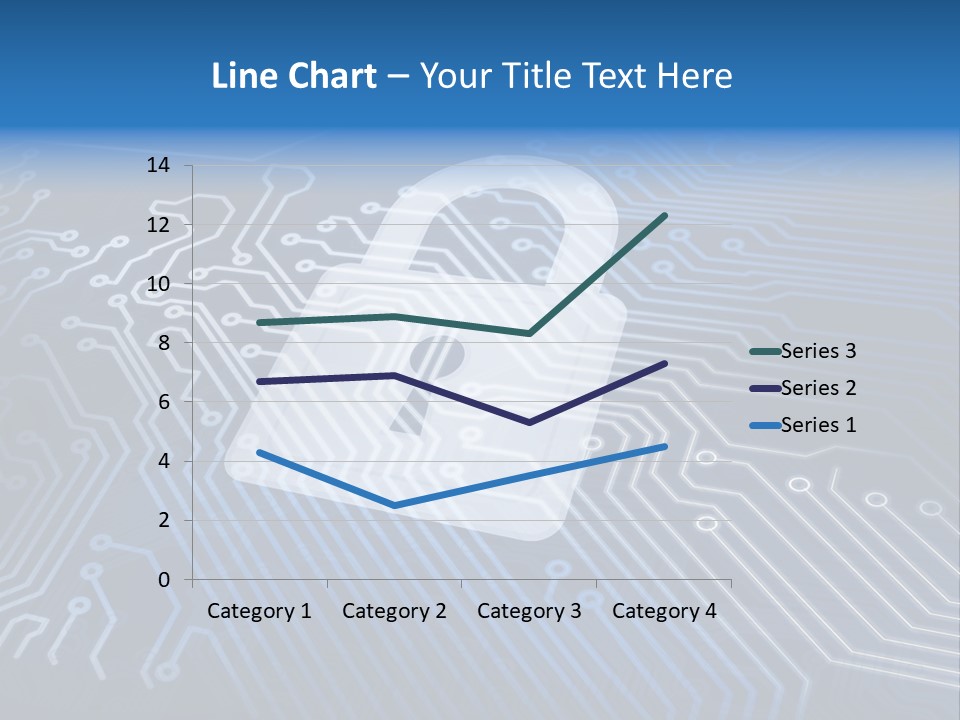A Padlock On Top Of A Circuit Board PowerPoint Template