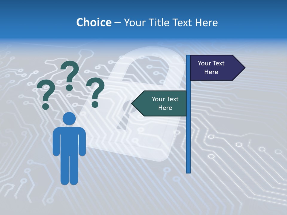 A Padlock On Top Of A Circuit Board PowerPoint Template
