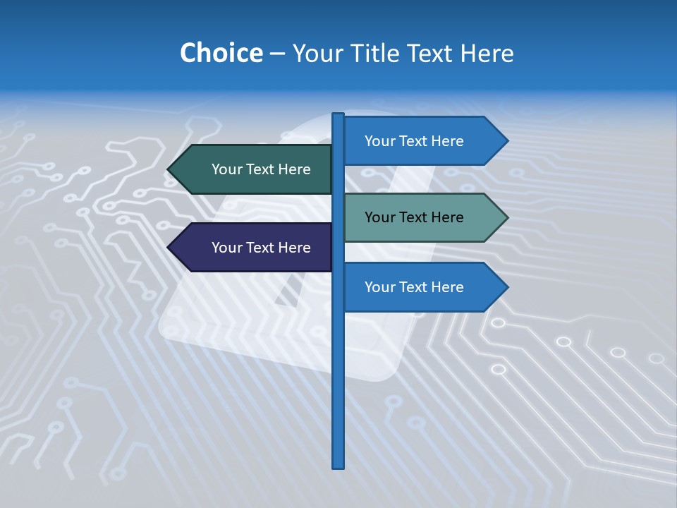 A Padlock On Top Of A Circuit Board PowerPoint Template