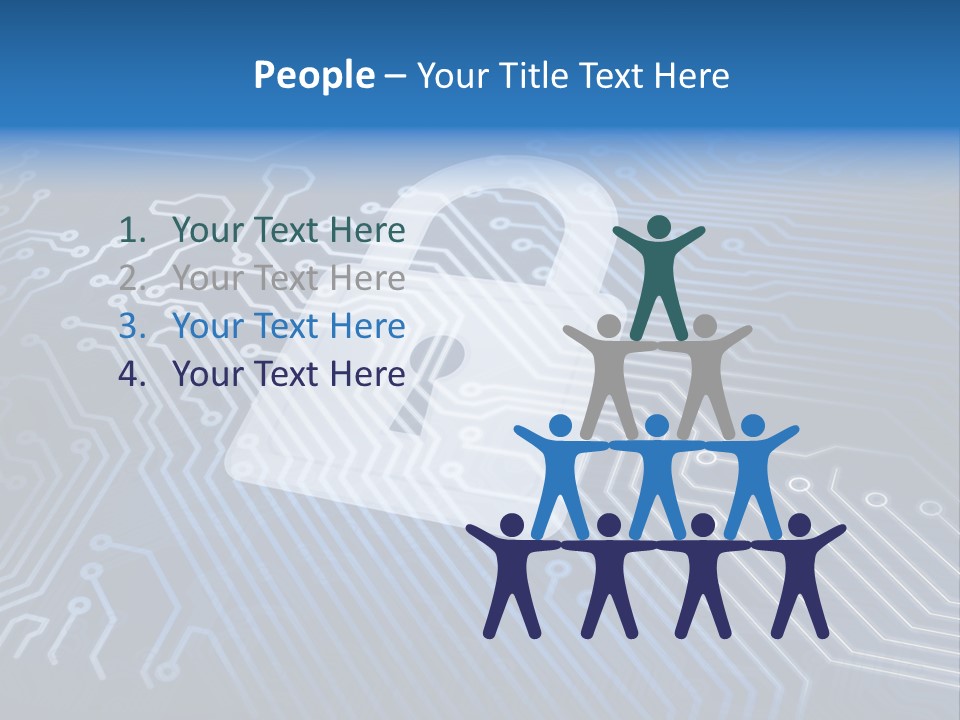 A Padlock On Top Of A Circuit Board PowerPoint Template