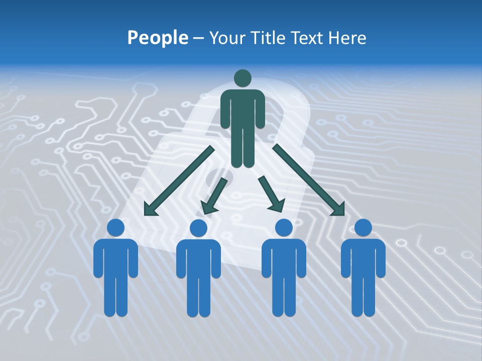A Padlock On Top Of A Circuit Board PowerPoint Template