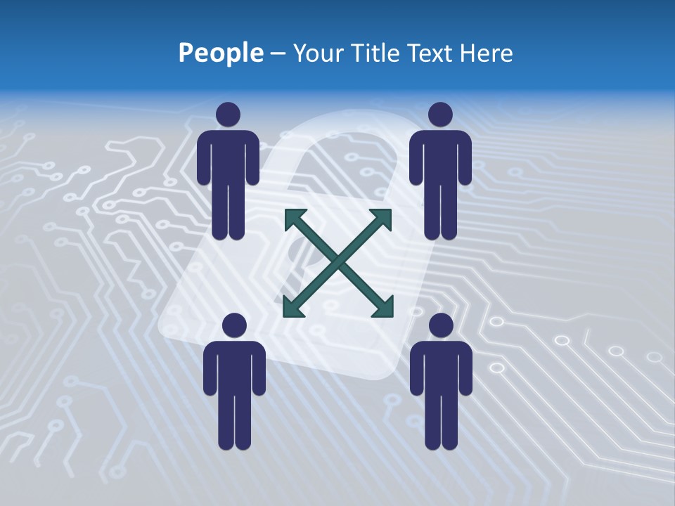 A Padlock On Top Of A Circuit Board PowerPoint Template