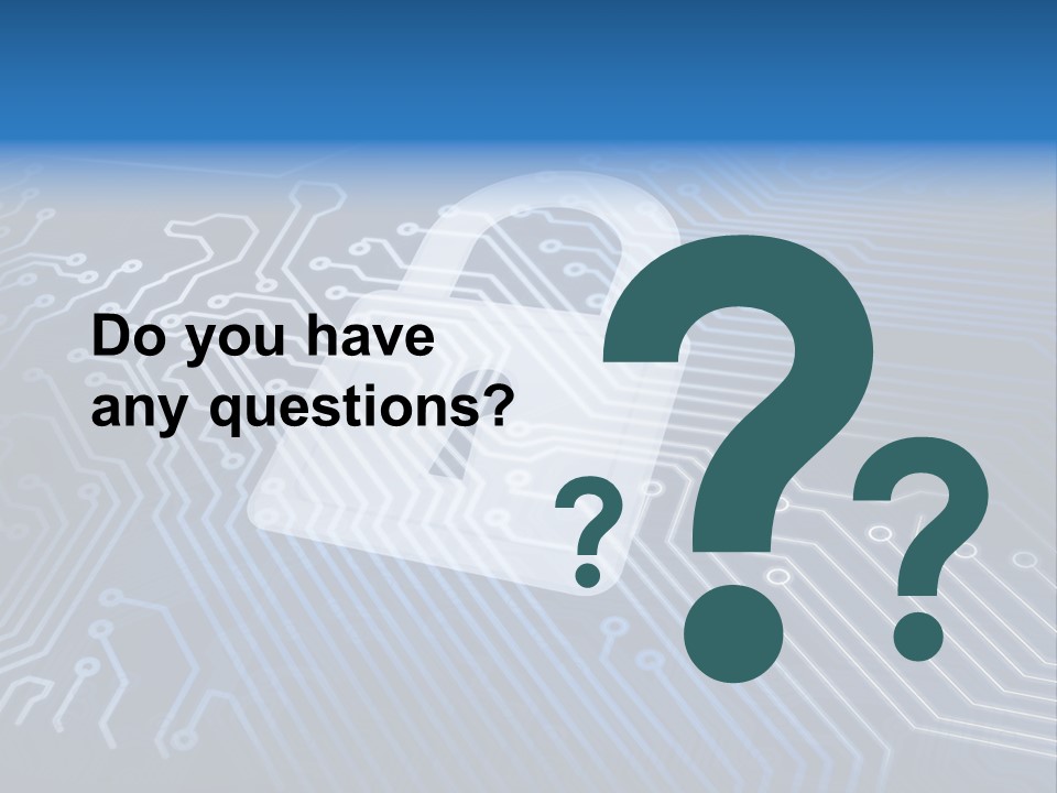 A Padlock On Top Of A Circuit Board PowerPoint Template