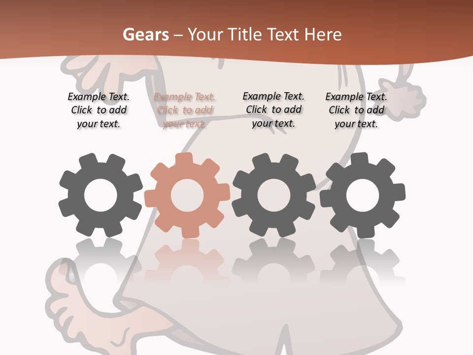 A Man With A Hat On His Head Is Pointing At Something PowerPoint Template